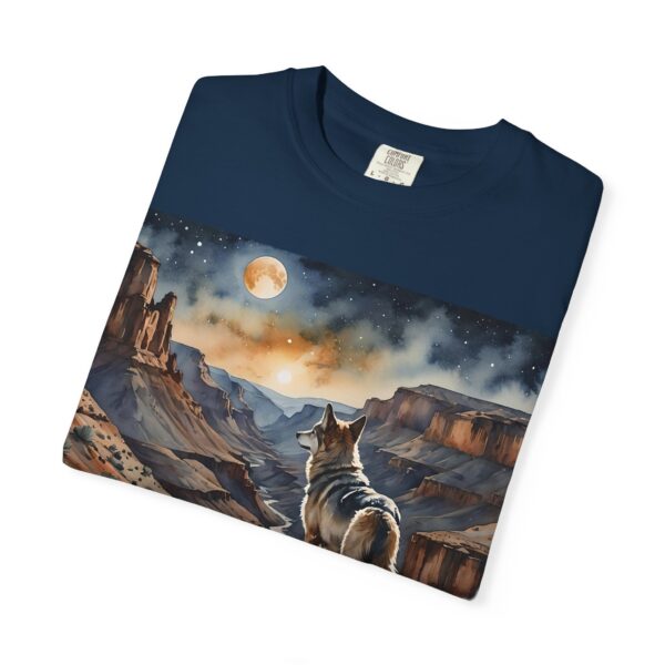 Mystical Wolf & Ghosts Unisex Garment-Dyed T-Shirt - Image 4
