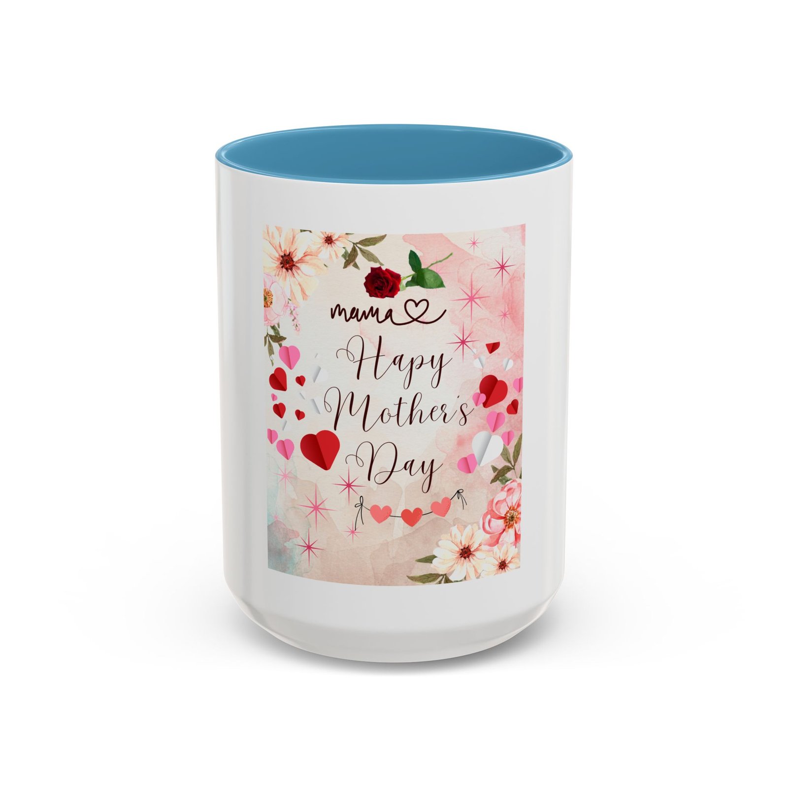 Happy Mother's Day Accent Coffee Mug - Floral Design, 11 & 15oz - Image 37