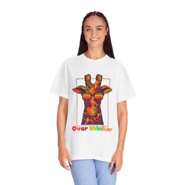 Overthinker Giraffe Unisex Garment-Dyed T-shirt | Fun & Quirky Graphic Tee - Image 11