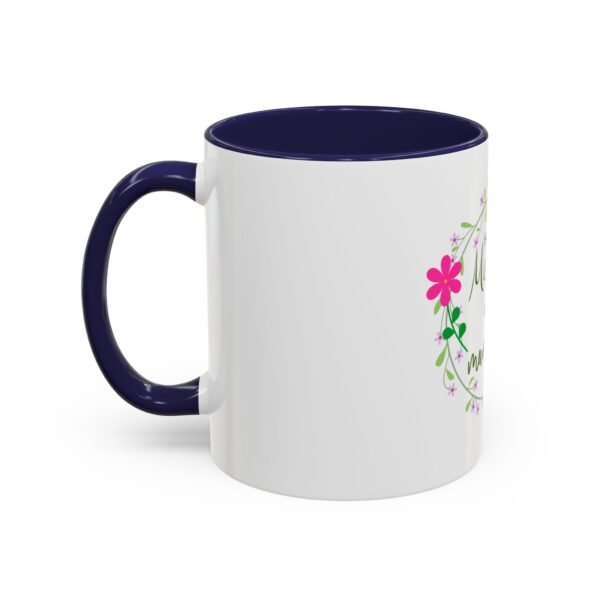 Happy Mother's Day Accent Coffee Mug - Floral Design for Mom - Image 7