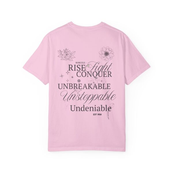 Unisex Inspirational T-Shirt - Rise Fight Conquer Unbreakable Undeniable - Image 18