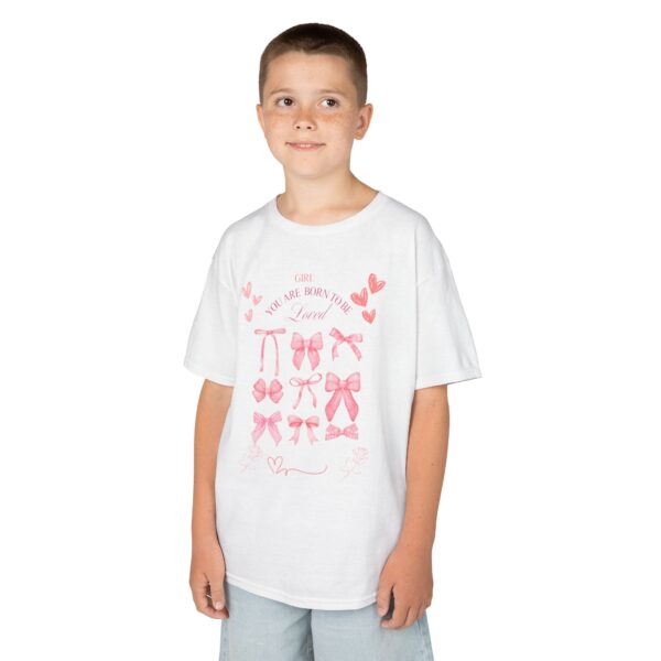 Girls' Love and Bows Heavy Cotton Tee - Cute, Comfortable Kids T-Shirt - Image 15
