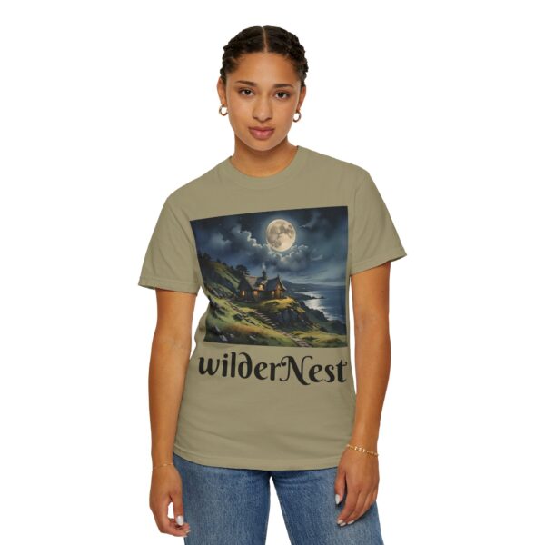 WilderNest Cottage Moonlight T-Shirt - Unisex Garment-Dyed Tee for Nature Lovers - Image 6