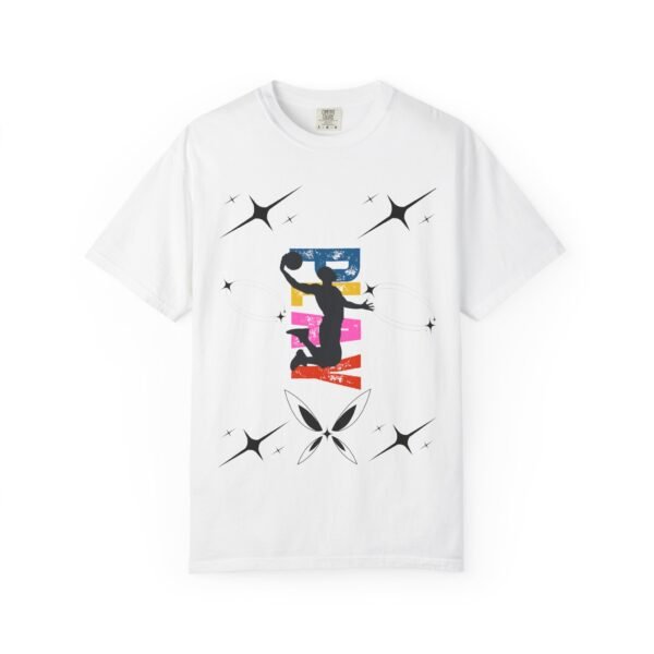 Unisex Garment-Dyed T-Shirt - Vibrant Athletic Design with Stars - Image 3