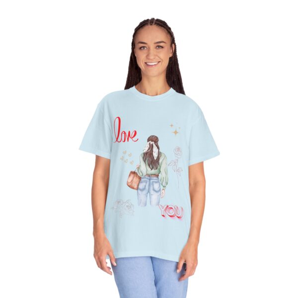 Love You Feminine Unisex T-shirt - Romantic Floral Design - Image 45