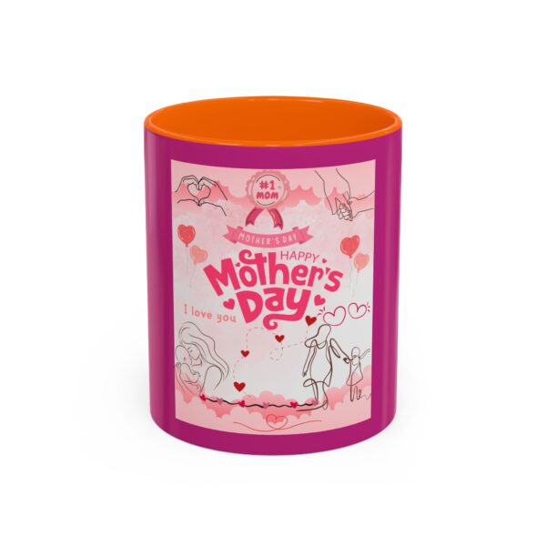 #1 Mom Happy Mother's Day Accent Coffee Mug - Perfect Gift for Moms - Image 21