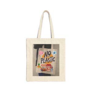 Eco-Friendly Cotton Tote Bag - "No to Plastic"