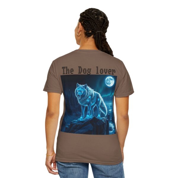Unisex Dog Lover Garment-Dyed T-Shirt – Nighttime Wolf Design - Image 25