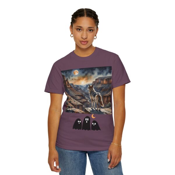 Mystical Wolf & Ghosts Unisex Garment-Dyed T-Shirt - Image 51