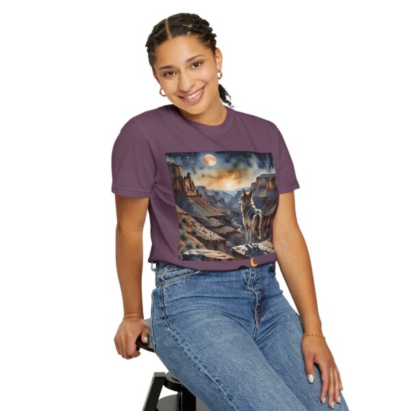 Mystical Wolf & Ghosts Unisex Garment-Dyed T-Shirt - Image 53