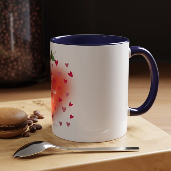 Best Mom Ever Accent Coffee Mug - Heart & Rose Design - Image 17