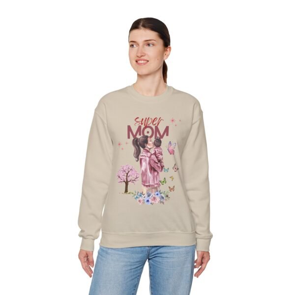 Super Mom Crewneck Sweatshirt - Gift for Mother's Day, Cozy Gift for Moms - Image 12