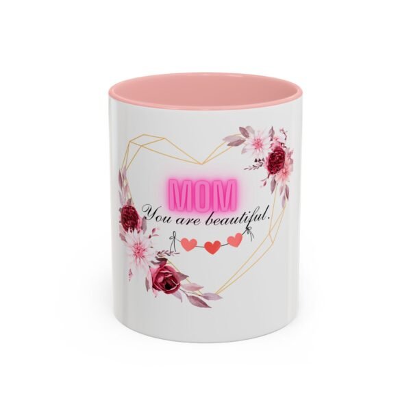 Mom Heart Accent Coffee Mug - Beautiful Floral Design - Image 13