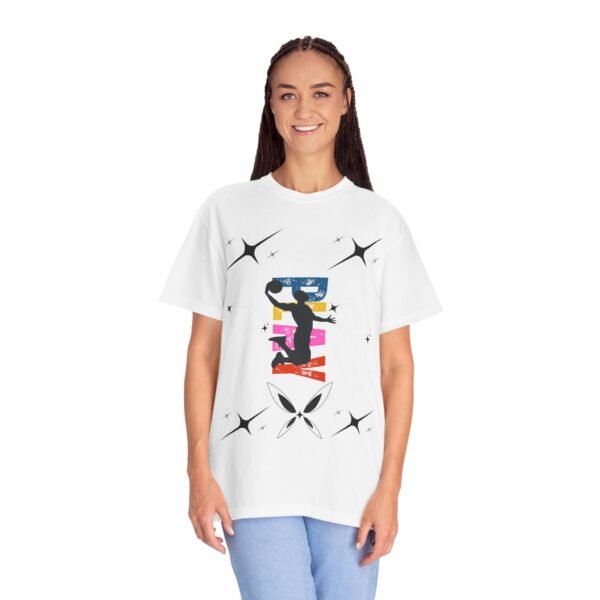 Unisex Garment-Dyed T-Shirt - Vibrant Athletic Design with Stars