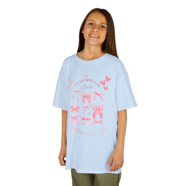 Girls' Love and Bows Heavy Cotton Tee - Cute, Comfortable Kids T-Shirt - Image 23