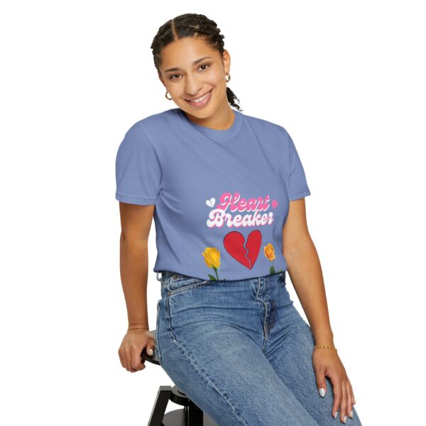 Heartbreaker Unisex Garment-Dyed T-Shirt with Floral Design - Image 100