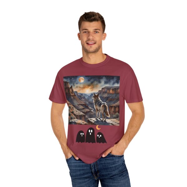 Mystical Wolf & Ghosts Unisex Garment-Dyed T-Shirt - Image 58
