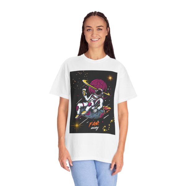 Far Away Astronaut T-Shirt - Garment-Dyed Unisex Tee for Space Lovers - Image 14