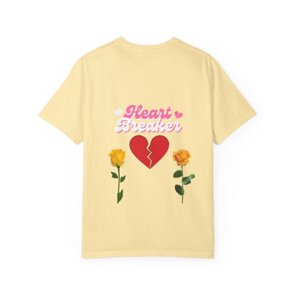Heartbreaker Unisex Garment-Dyed T-Shirt with Floral Design - Image 3