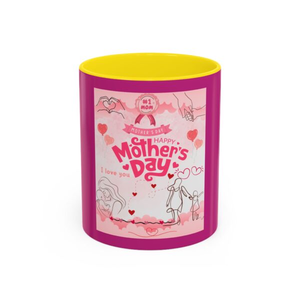 #1 Mom Happy Mother's Day Accent Coffee Mug - Perfect Gift for Moms - Image 29