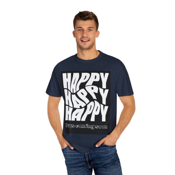 Unisex Happy Vibes T-Shirt - Garment-Dyed Apparel for Positive Days - Image 16