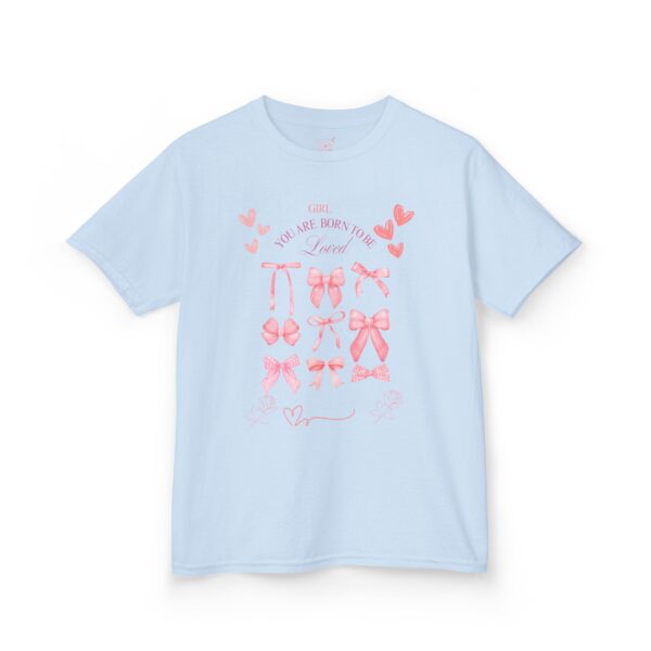 Girls' Love and Bows Heavy Cotton Tee - Cute, Comfortable Kids T-Shirt - Image 21