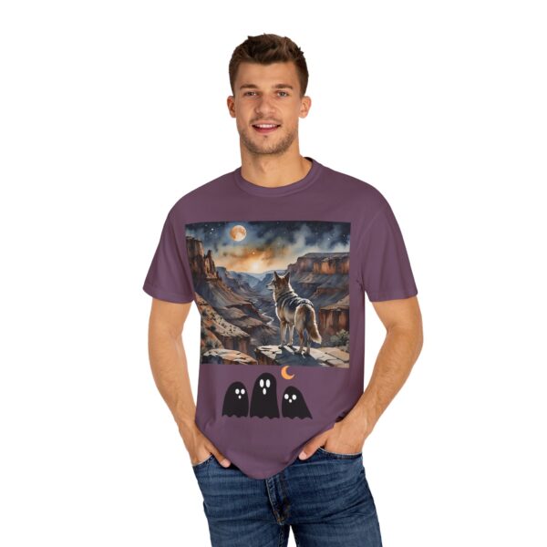 Mystical Wolf & Ghosts Unisex Garment-Dyed T-Shirt - Image 49