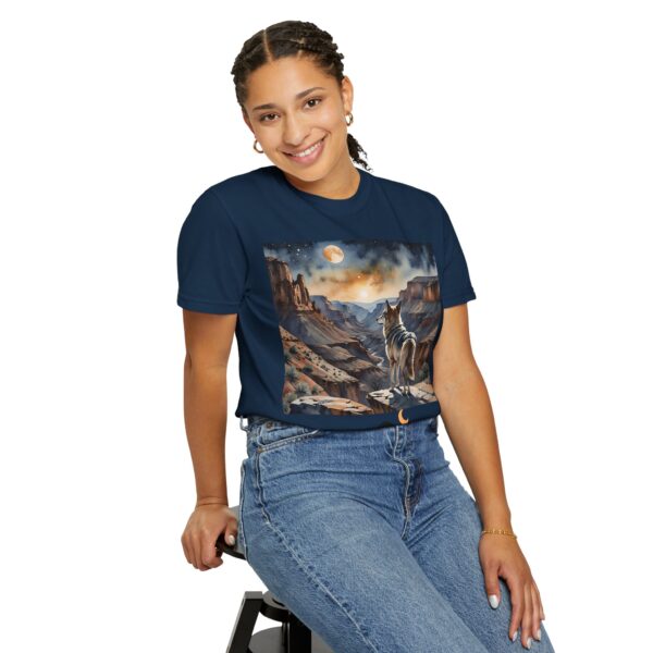 Mystical Wolf & Ghosts Unisex Garment-Dyed T-Shirt - Image 8