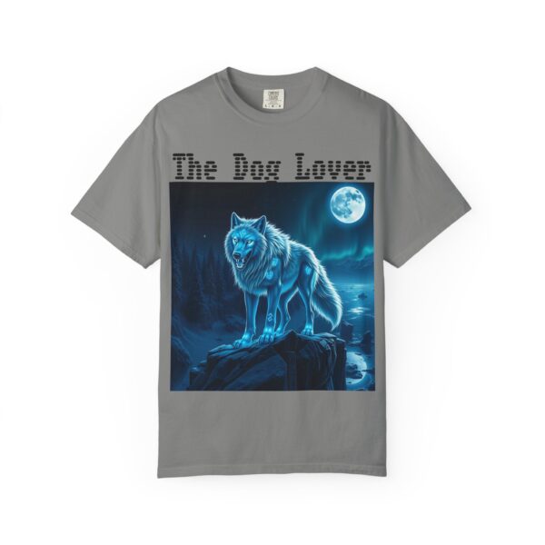 Unisex Dog Lover Garment-Dyed T-Shirt – Nighttime Wolf Design - Image 46
