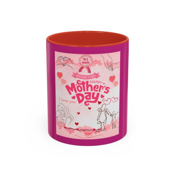 #1 Mom Happy Mother's Day Accent Coffee Mug - Perfect Gift for Moms - Image 13