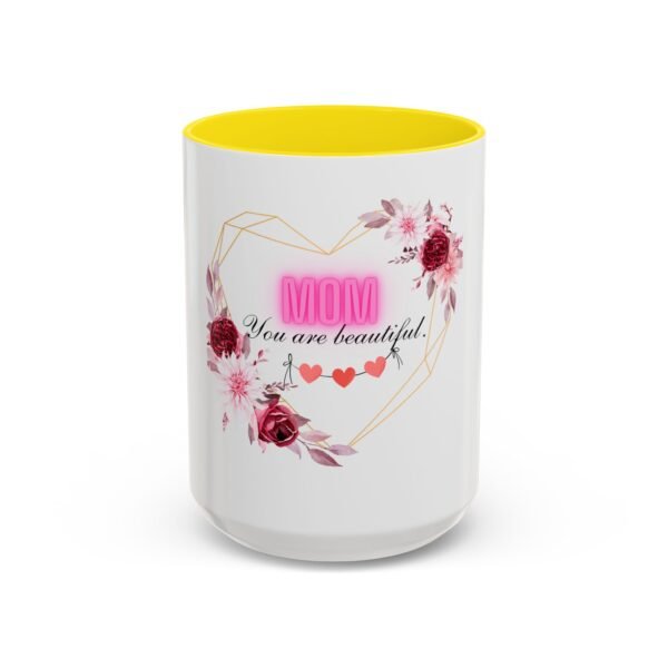 Mom Heart Accent Coffee Mug - Beautiful Floral Design - Image 77