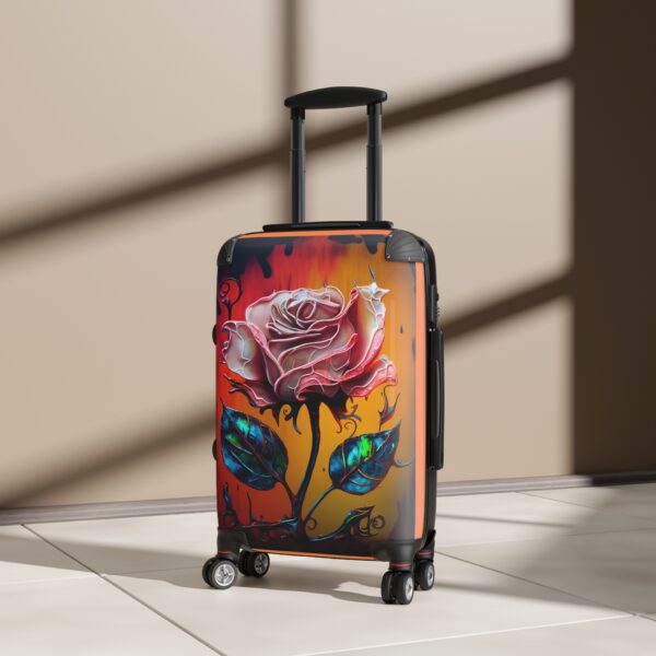 Vibrant Rose Design Suitcase - Stylish Travel Luggage for Adventurers - Image 4