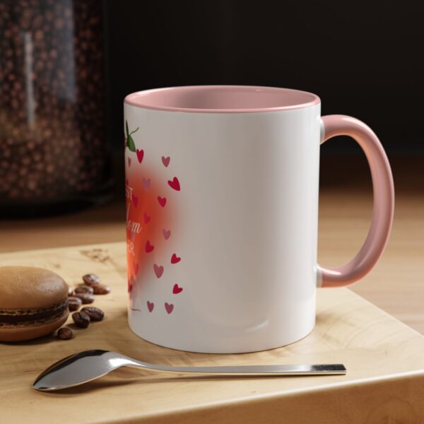 Best Mom Ever Accent Coffee Mug - Heart & Rose Design - Image 23