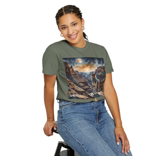 Mystical Wolf & Ghosts Unisex Garment-Dyed T-Shirt - Image 35