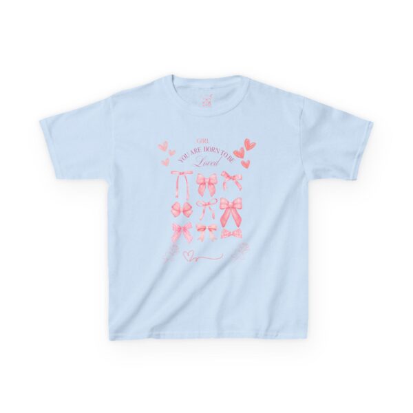 Girls' Love and Bows Heavy Cotton Tee - Cute, Comfortable Kids T-Shirt - Image 19