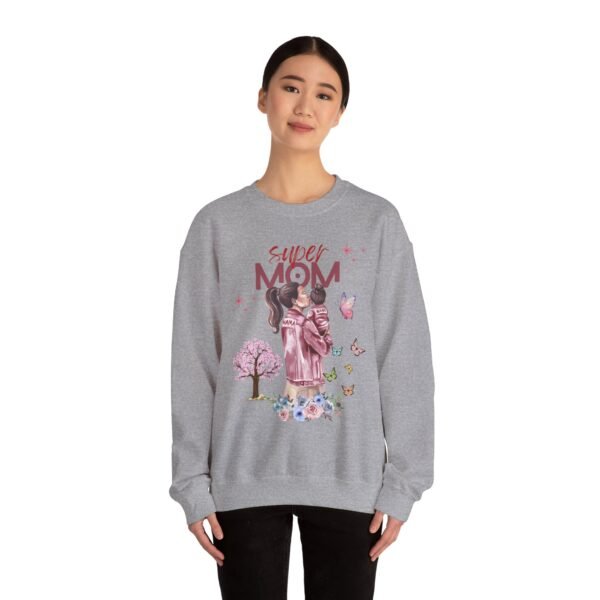 Super Mom Crewneck Sweatshirt - Gift for Mother's Day, Cozy Gift for Moms - Image 18