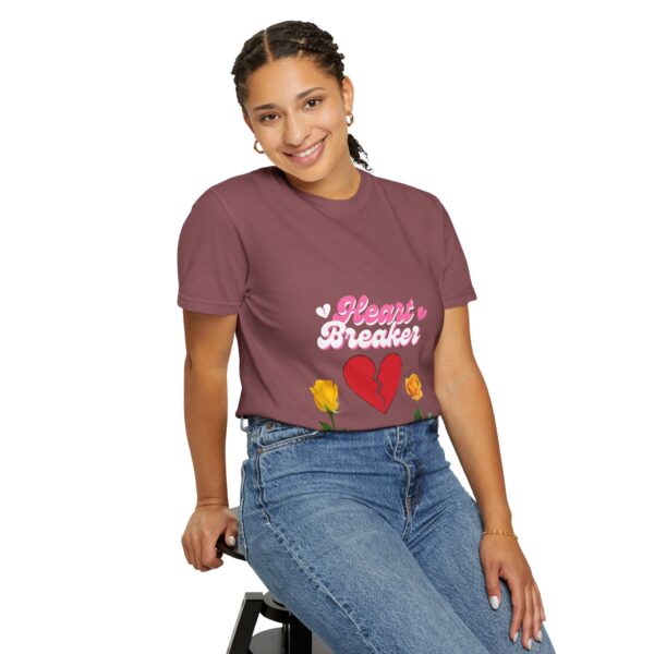 Heartbreaker Unisex Garment-Dyed T-Shirt with Floral Design - Image 26