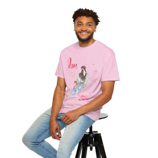 Love You Feminine Unisex T-shirt - Romantic Floral Design - Image 60