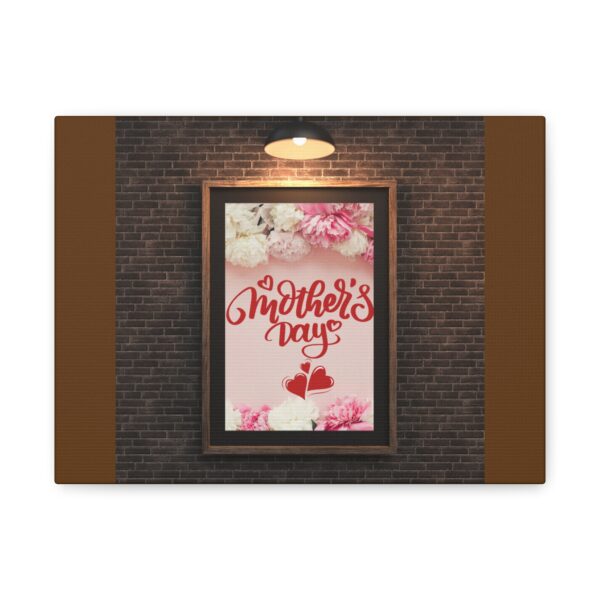 Mother's Day Matte Canvas Wall Art - Heartfelt Floral Decor