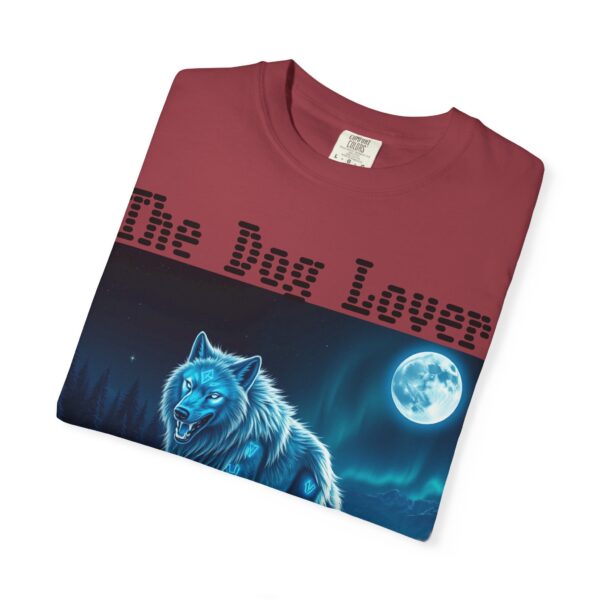 Unisex Dog Lover Garment-Dyed T-Shirt – Nighttime Wolf Design - Image 75
