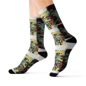 Vibrant Sublimation Socks – Artistic Graphic Design for Trendsetters