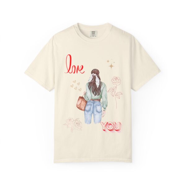Love You Feminine Unisex T-shirt - Romantic Floral Design - Image 2