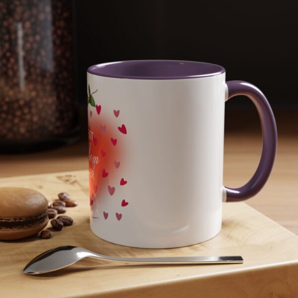 Best Mom Ever Accent Coffee Mug - Heart & Rose Design - Image 61