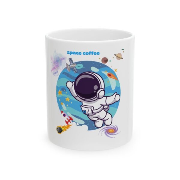 Space Coffee Ceramic Mug - Perfect Gift for Astronaut Lovers and Space Enthusiasts