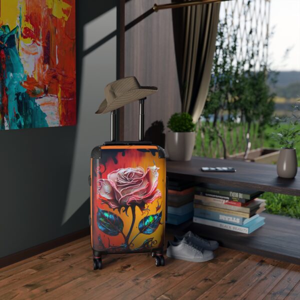 Vibrant Rose Design Suitcase - Stylish Travel Luggage for Adventurers - Image 5