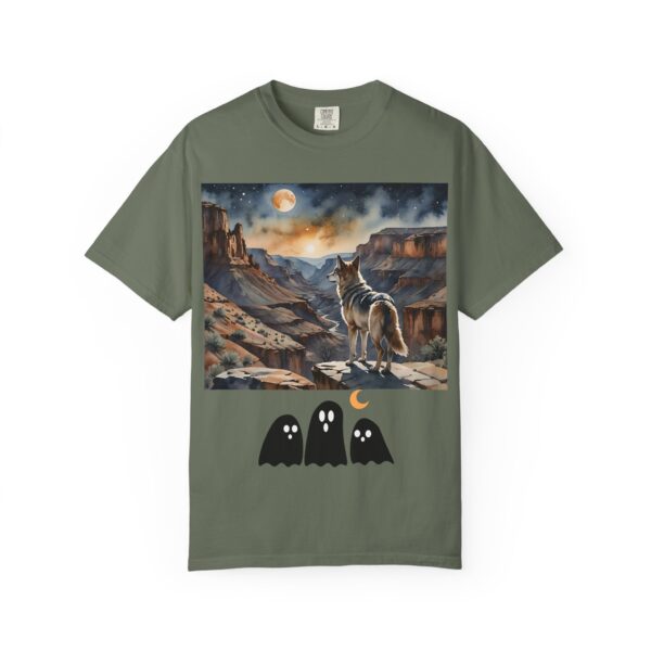 Mystical Wolf & Ghosts Unisex Garment-Dyed T-Shirt - Image 28