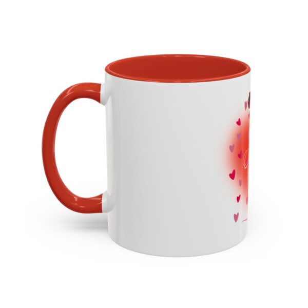 Best Mom Ever Accent Coffee Mug - Heart & Rose Design - Image 3
