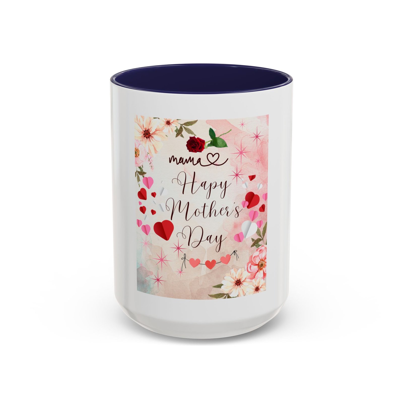 Happy Mother's Day Accent Coffee Mug - Floral Design, 11 & 15oz - Image 21