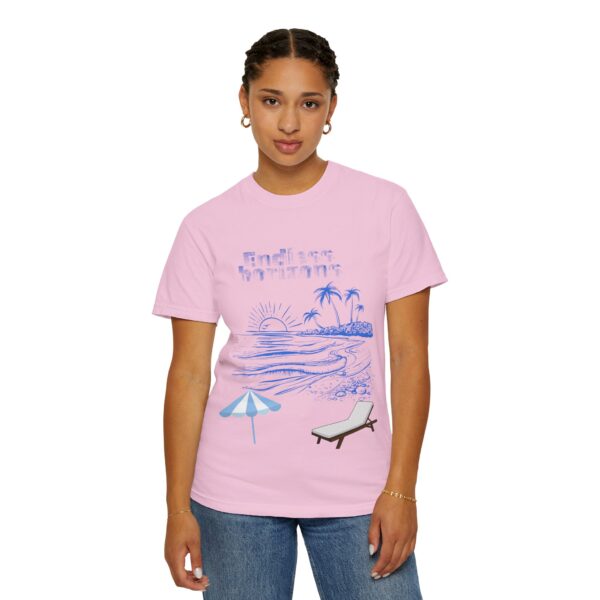 Endless Horizons Beach T-Shirt - Unisex Garment-Dyed Summer Tee - Image 42