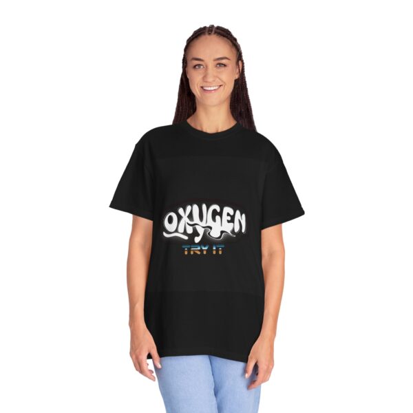 Unisex Garment-Dyed T-Shirt - "Oxygen" Try It Graphic Tee - Image 5